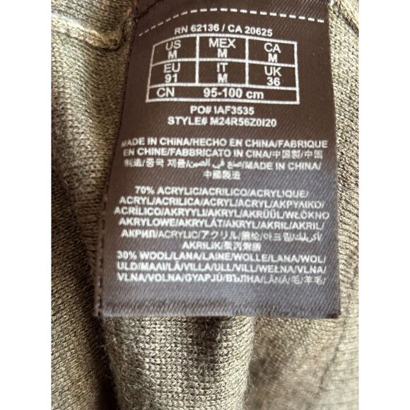 Guess Mens V-Neck Long Sleeve Button-Up Wool Classic Cardigan Sweater Gray  M - Picture 7 of 13